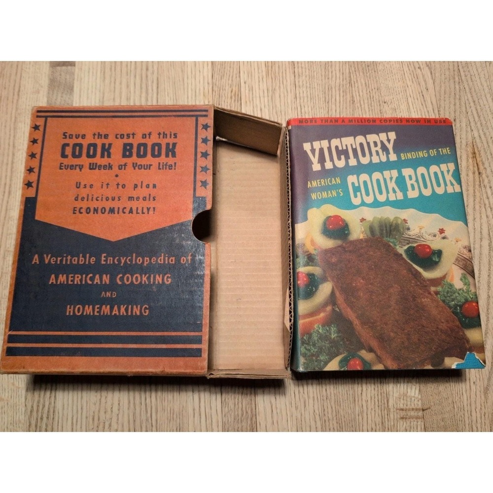 Victory Binding of the American Woman's Cook Book Wartime Edition 1943 In Box